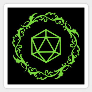 Magical Polyhedral D20 Dice Tabletop RPG Sticker